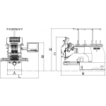 Happy – HCH-701-30 cu brat cilindric masina de brodat semi industriala